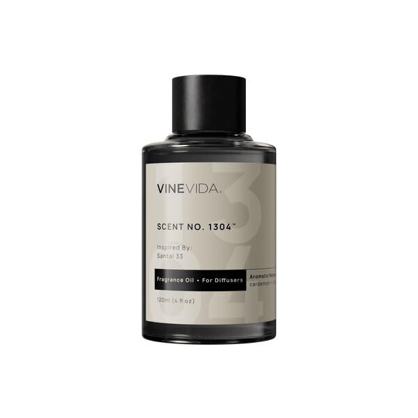 VINEVIDA Santal Bliss Fragrance Oil for Cold Air Diffusers 4 Fl Oz - Essential Oils for Diffuser Oil Refill & Air Freshener Room Spray