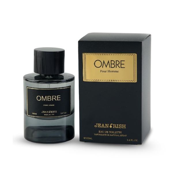 Jean Rish Ombre Perfume for Men Eau De Parfum, Long-Lasting Luxury Fragrance, Made In USA - Lemon, Mint, Green Apple, Vanilla, Cedar Scent - 100ml / 3.4 oz