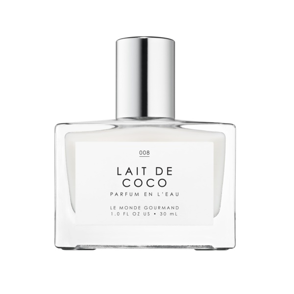 Le Monde Gourmand Lait de Coco Eau de Parfum Spray Perfume for Women, Creamy Coconut Scent with Bergamot & Vanilla Praline, Vegan & Cruelty Free, 1 fl oz (30 ml)