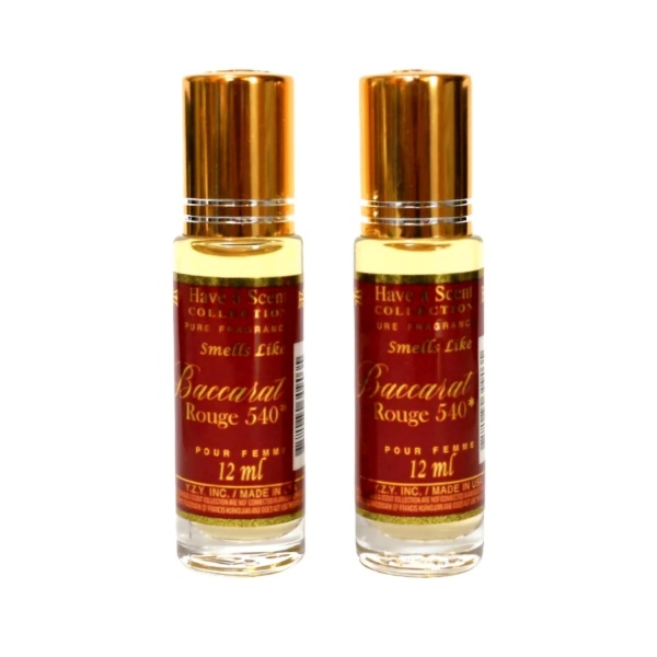 Oil Perfume Baccarat Rouge Parfum 12ml (Pack of 2)