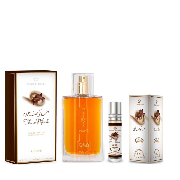 Choco Musk 50ml and 6ml Eau de Parfum Spray+oil for Women, 1.7 Ounce