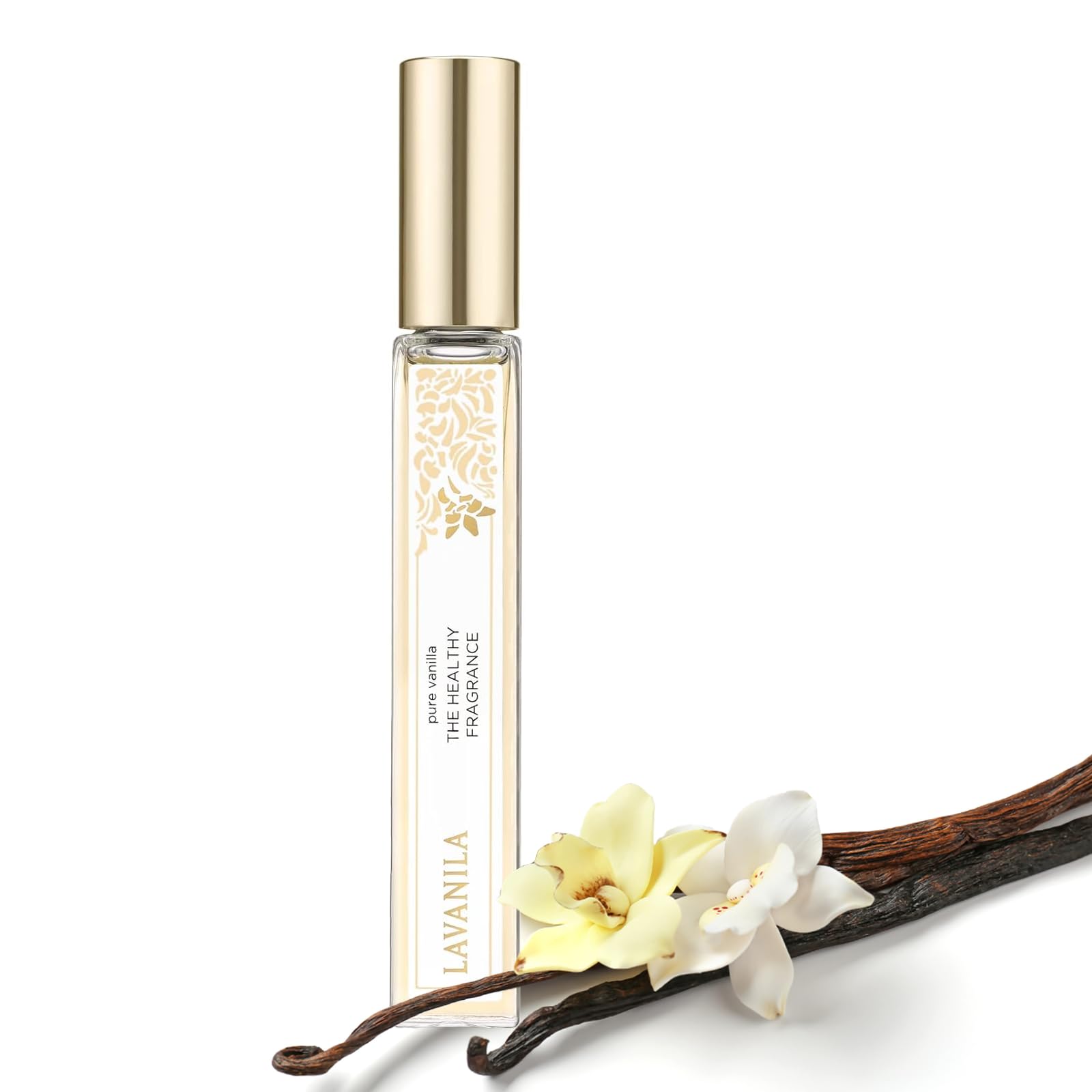 Lavanila Pure Vanilla Perfume for Women, Travel Size Roller 0.32 Fl Oz – Clean Vanilla Perfume, Long Lasting Women’s Eau de Parfum with Madagascar Vanilla – Natural Fragrance, Women’s Fragrances