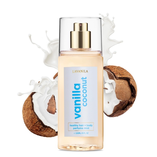 Lavanila Vanilla Coconut Hair & Body Mist for Women, 5 Oz – Tropical Vanilla Body Spray, Hair Perfume & Fragrance with Madagascar Vanilla – Lightweight Women’s Fragrance for Hair & Skin