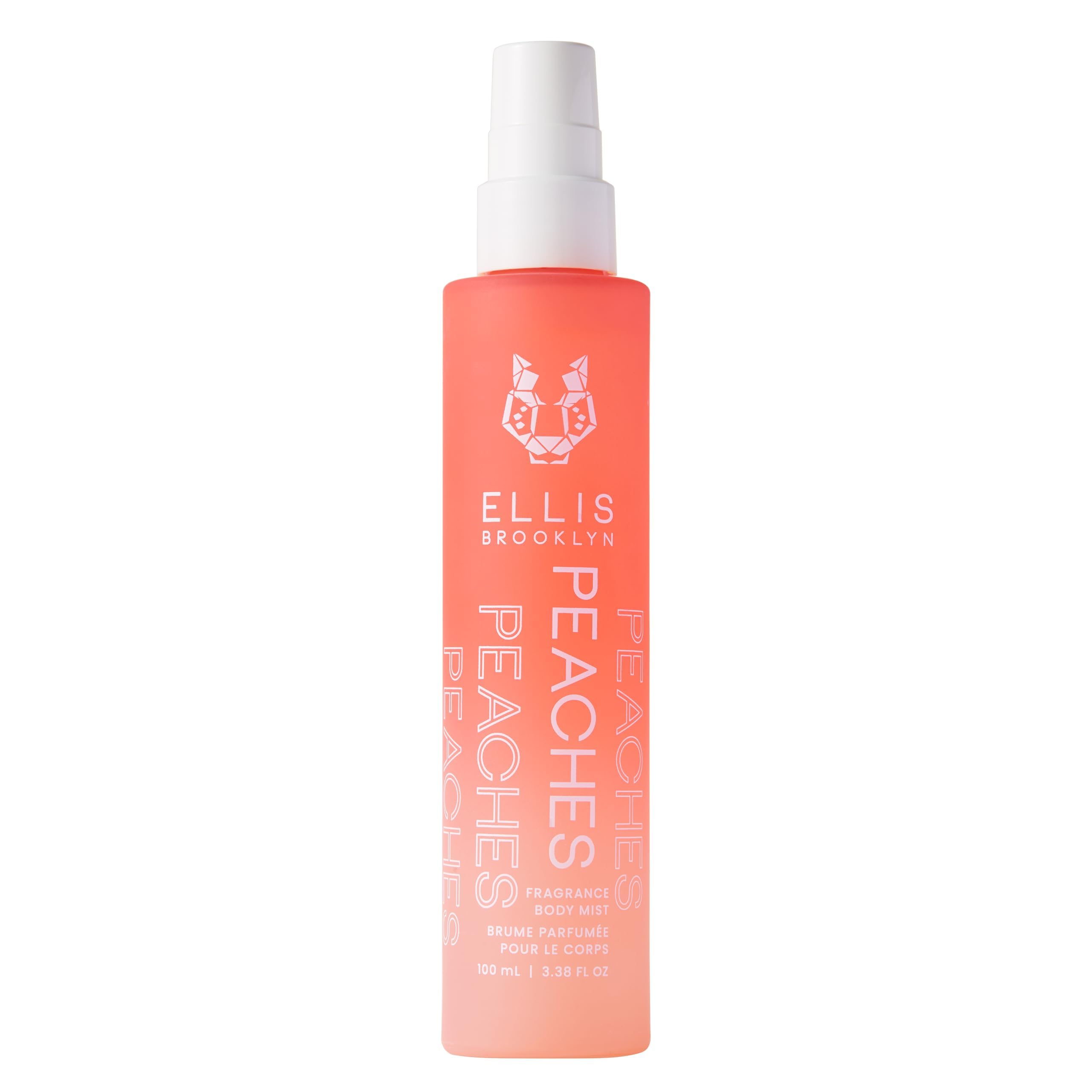 Ellis Brooklyn PEACHES Fragrance Mist - Fruity Floral Perfume Mist For Women with Sweet Peach, Rosebud, & Sandalwood, Vegan Perfume Made In The USA, 100ml 3.38 Fl Oz