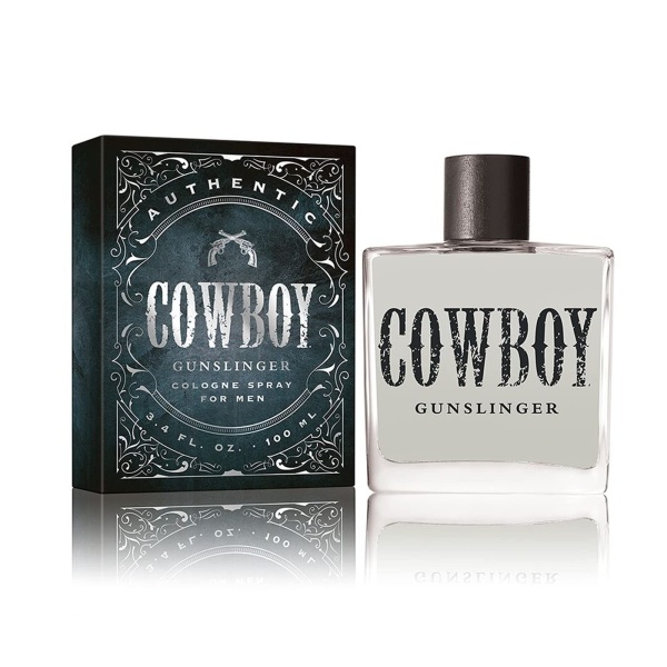 Tru Western Cowboy Gunslinger Men’s Cologne Spray, Bergamot, Huckleberry, Sage, Leather & Tobacco Notes, Bold Western Scent for Men, 3.4 fl oz (100 ml)