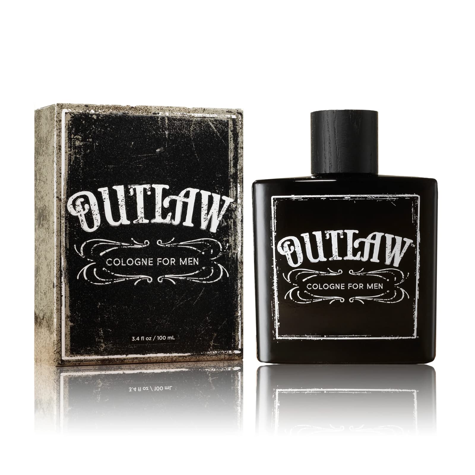 Tru Western Outlaw Men’s Cologne Spray, Bergamot, Lavender, Fir Balsam, Amber, Sandalwood & Mahogany Woods Notes, 3.4 fl oz (100 ml)