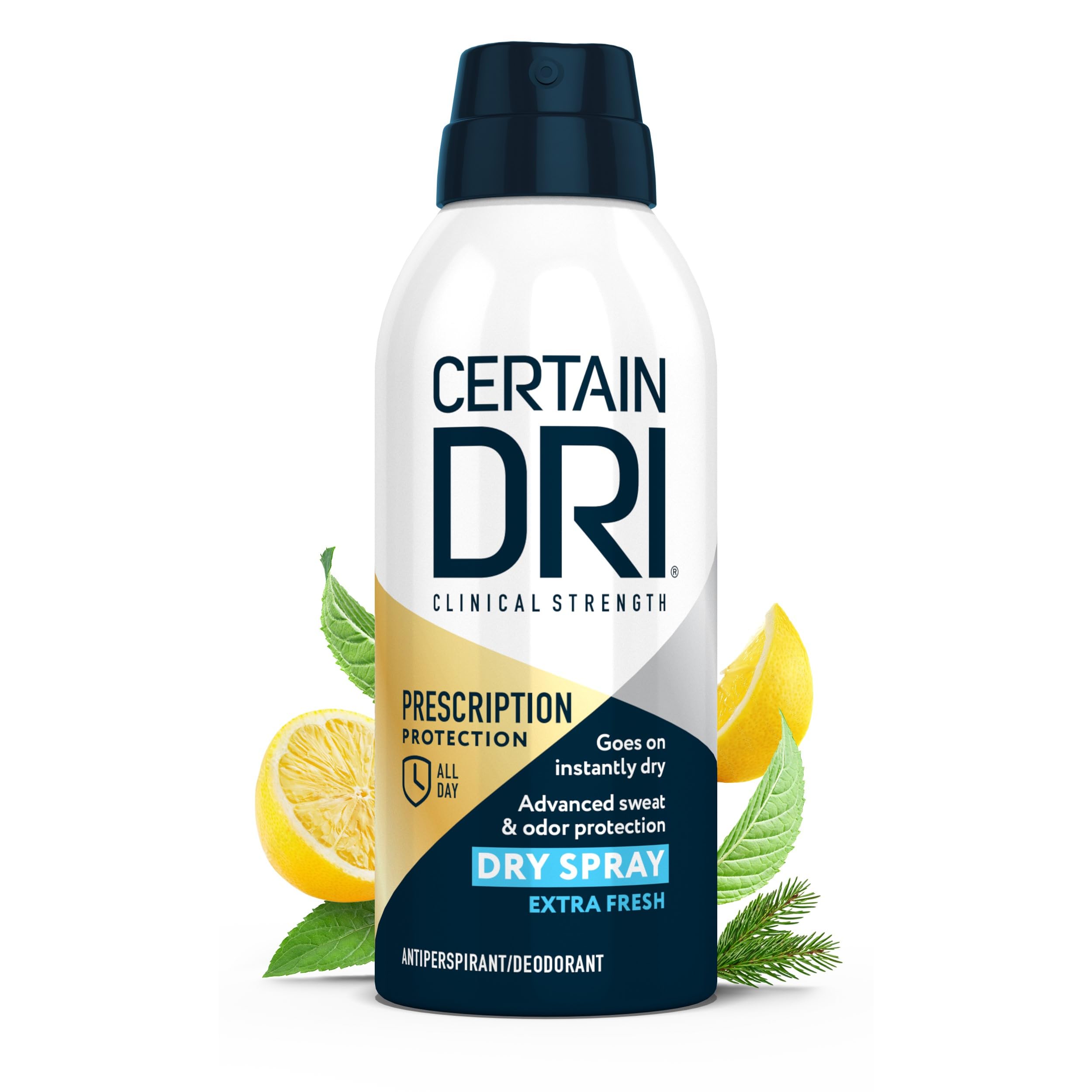 Certain Dri Prescription-Strength Clinical Antiperspirant Dry Spray - 72-Hour Sweat & Odor Protection for Men & Women - Extra-Fresh Scent - Hyperhidrosis Treatment - 4.2 oz