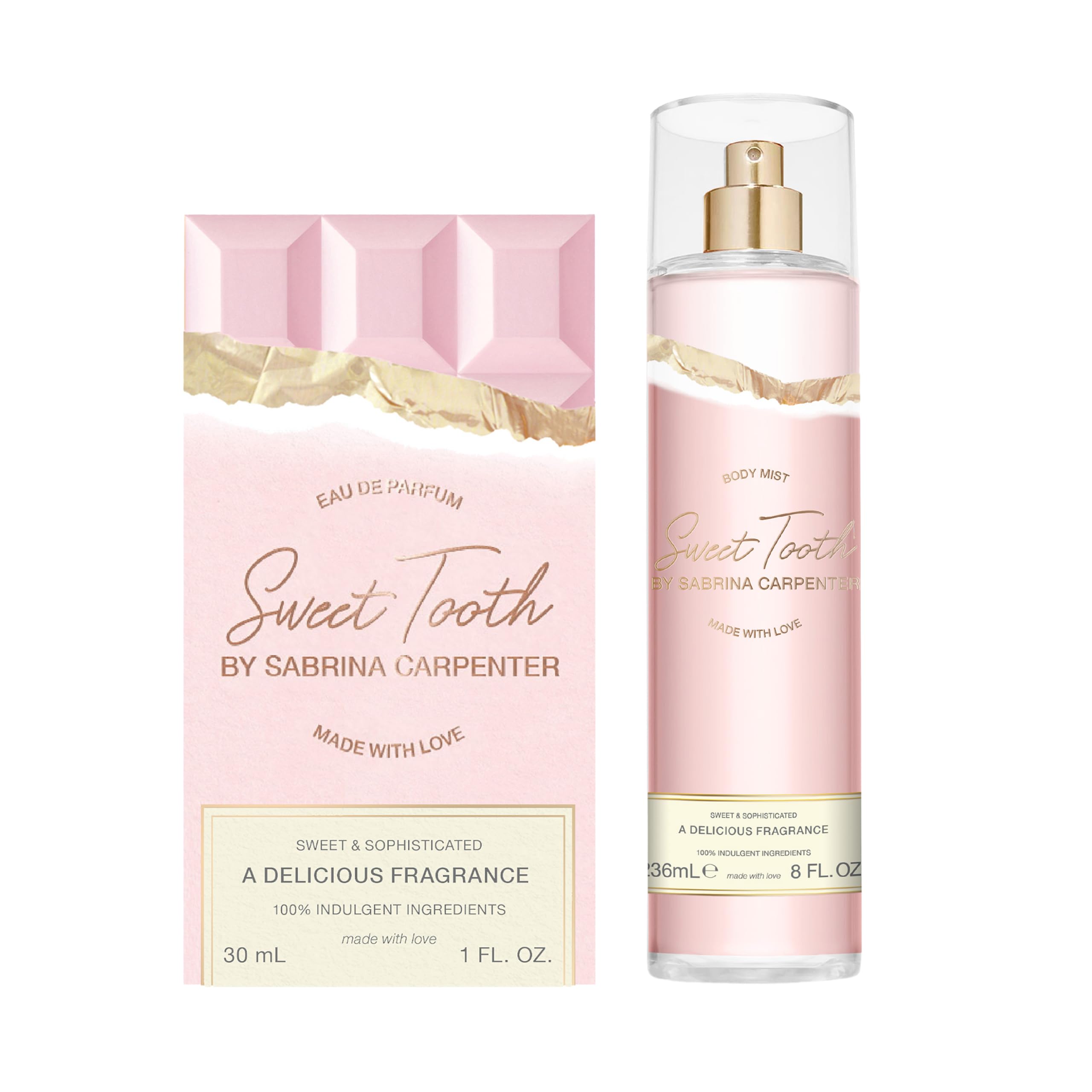 SCENT BEAUTY Sabrina Carpenter Eau de Parfum & Body Spray Bundle - Sweet Tooth - 1 fl oz & 8 fl oz