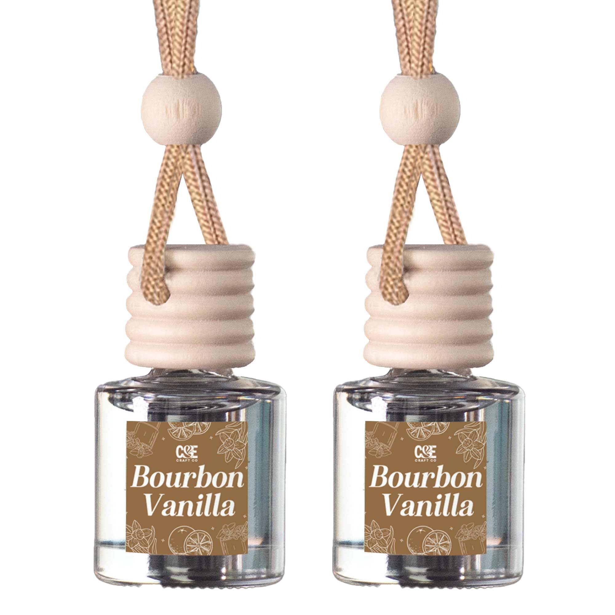 CANDECraftCo Car Air Hanging Fragrance Oil, Car Auto Freshener for Essential Oils, Scents Fragrance Aromatherapy Automobile Diffuser, Long Lasting (Bourbon Vanilla)