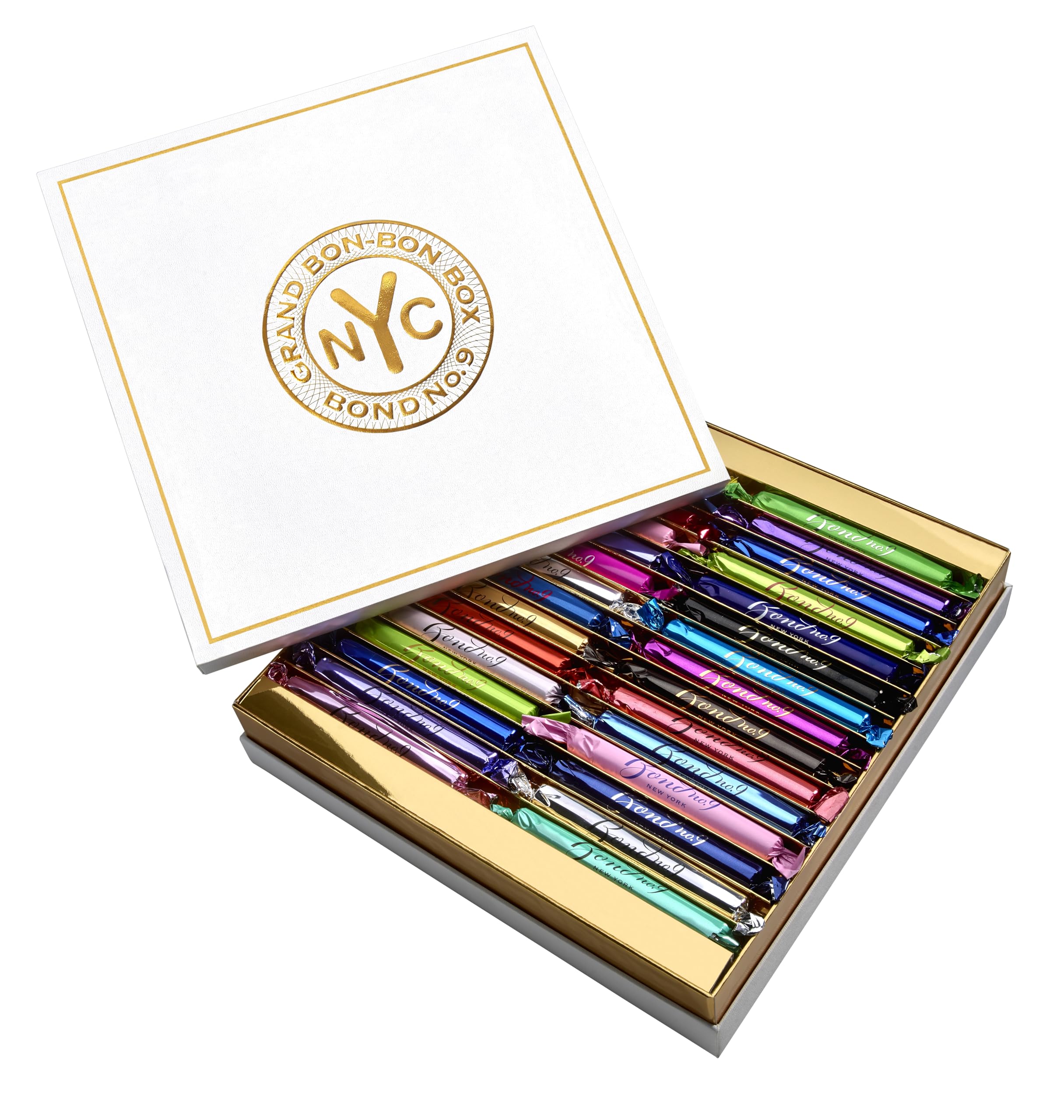 Bond No. 9 New York Grand Bon Bon Box - Unisex Eau de Parfum Gift Box & Discovery Set - 30 x 0.2 Fl Oz