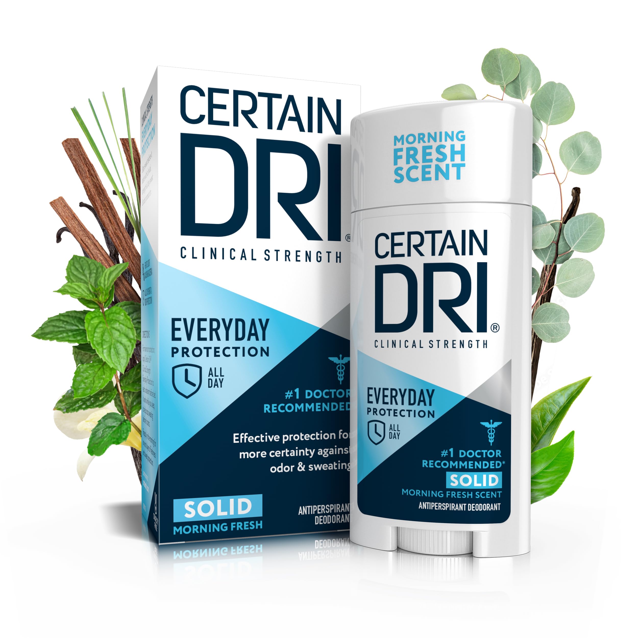 Certain Dri Everyday Strength Clinical Antiperspirant - 72-Hour Sweat & Odor Protection for Excessive Sweating - Strong Deodorant for Men & Women, Fresh Scent, Underarm Sweat Control - 2.6 oz