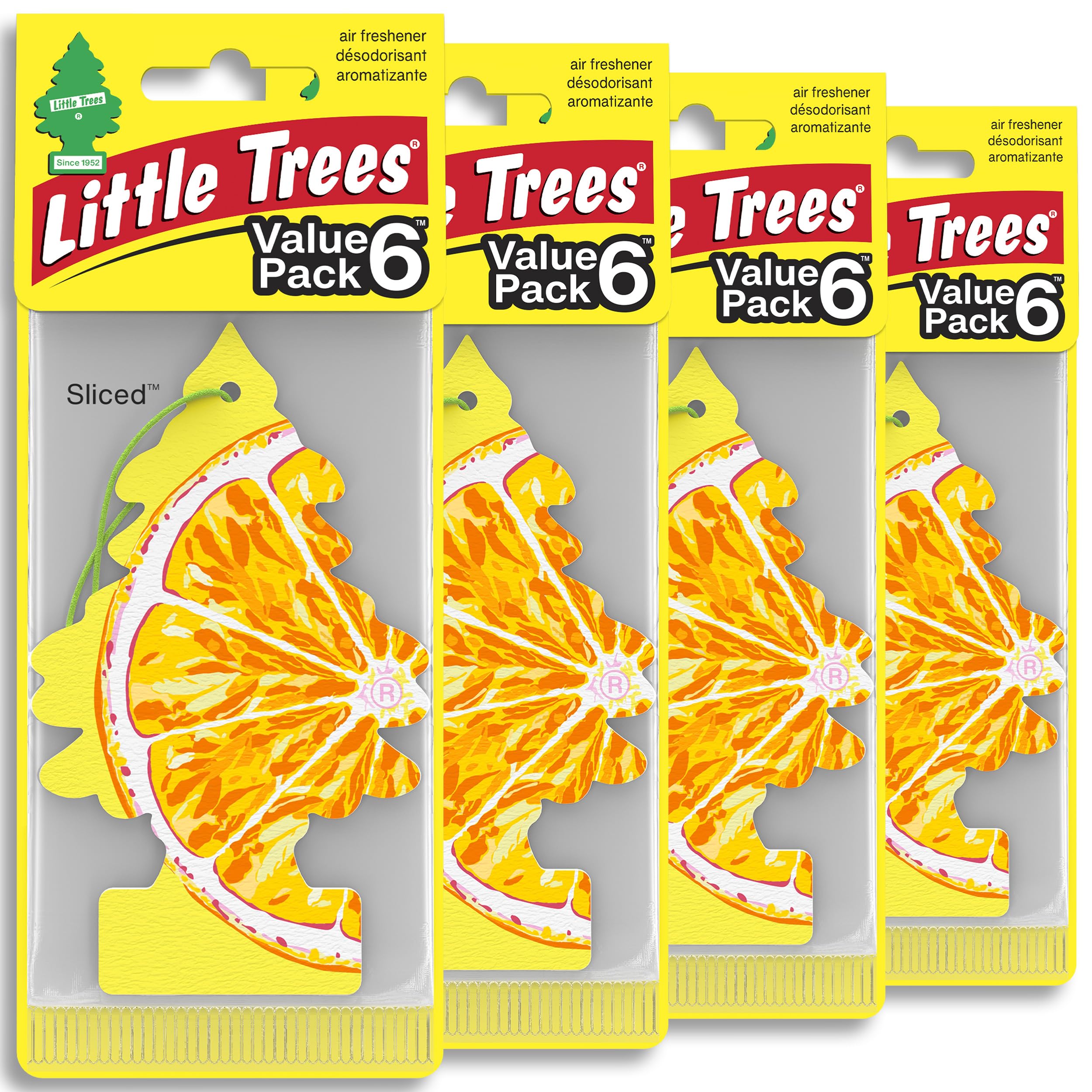 LITTLE TREES Car Air Freshener | Hanging Tree Provides Long Lasting Scent for Auto and Home | 24 Air Fresheners |Sliced